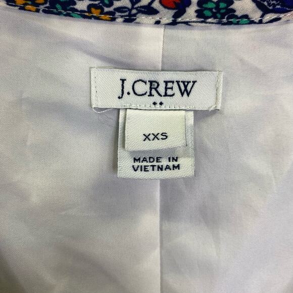 J.Crew Floral Print Dress Firey Sunset Relaxed Fit Ruffled Feminine Womens XXS - Picture 4 of 13